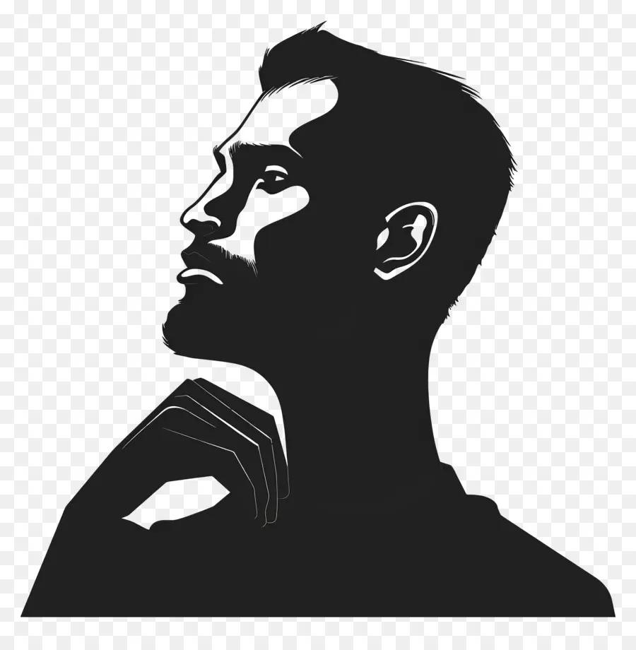 Homme Pensant，Silhouette D'homme PNG