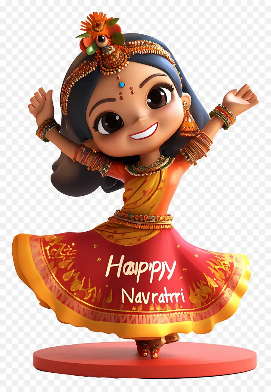 Joyeux Navratri，Fille Navratri PNG