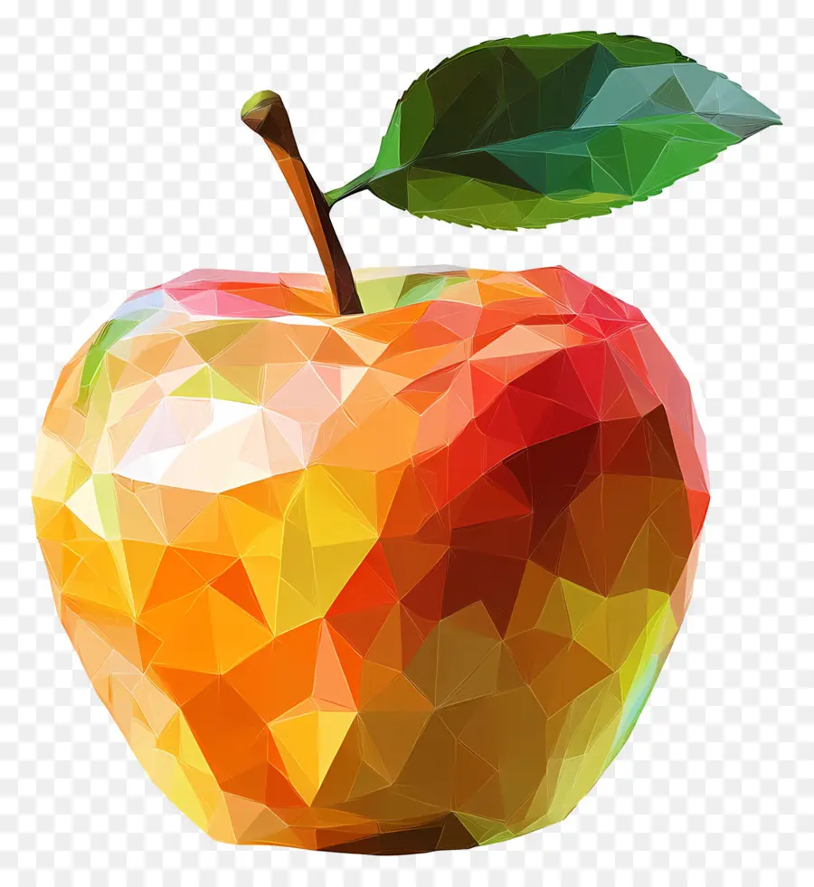 Pomme，Pomme Polygonale PNG