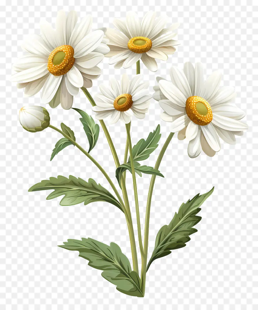 Fleurs De Marguerite Blanche，Marguerites PNG