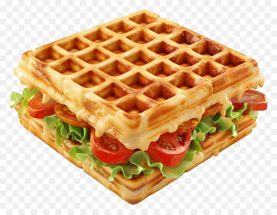 Sandwich Aux Gaufres，Gaufre PNG