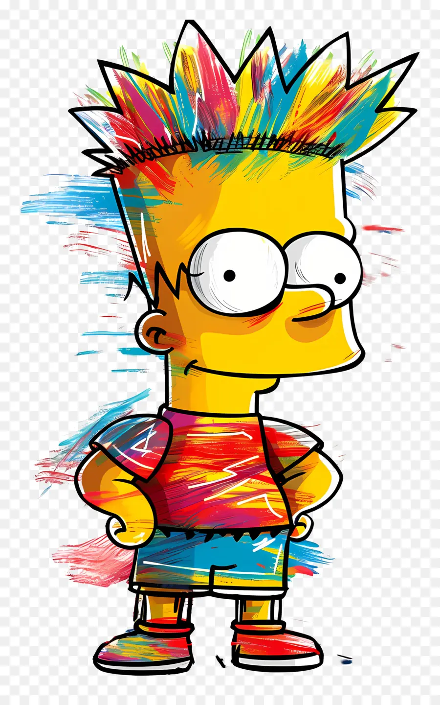 Bart Simpson，Garçon De Dessin Animé Coloré PNG