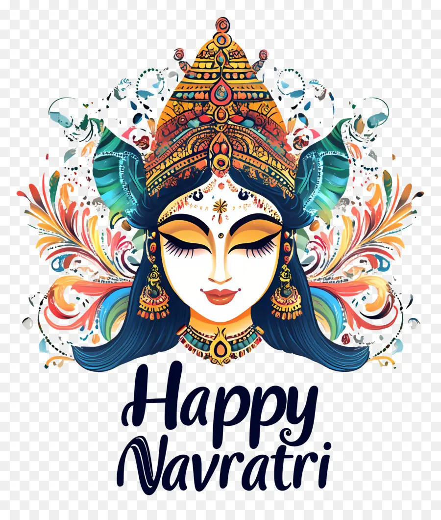 Joyeux Navratri，Visage De Déesse PNG