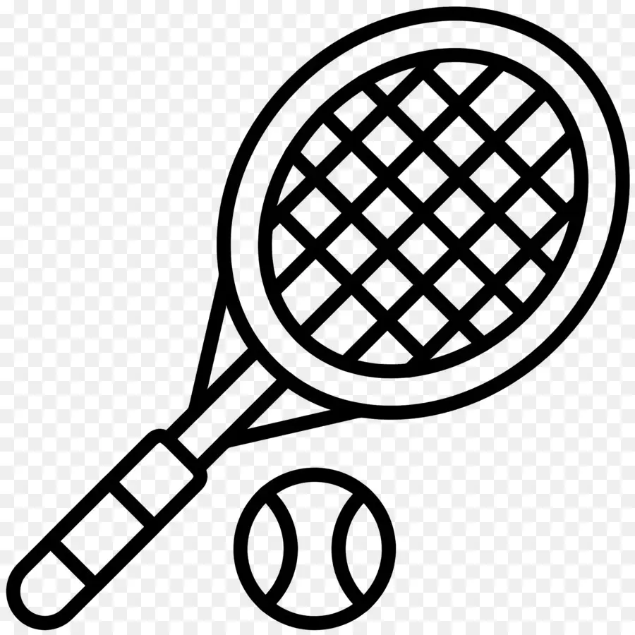 Raquette De Tennis，Raquette Et Balle De Tennis PNG