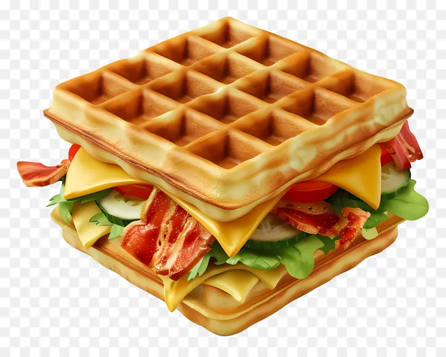 Sandwich Aux Gaufres，Gaufre PNG