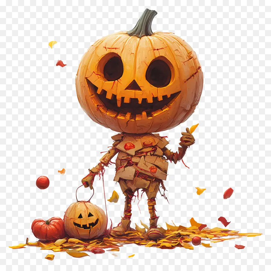 Joyeux Halloween，Caractère De Citrouille PNG