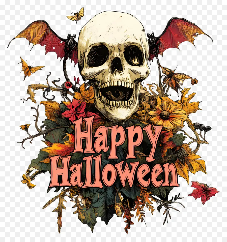 Joyeux Halloween，Crâne PNG