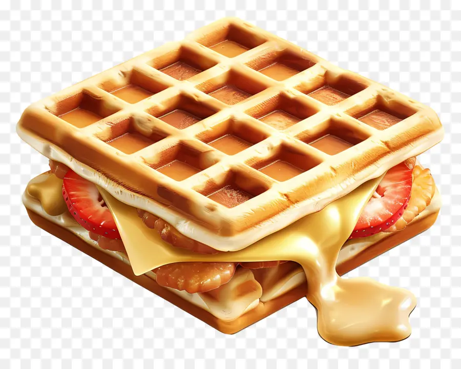 Sandwich Aux Gaufres，Gaufre PNG