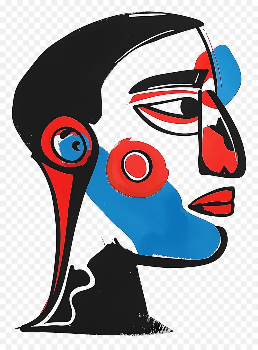 Homme Pensant，Visage Abstrait PNG