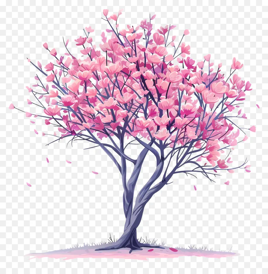 Arbre En Fleurs，Arbre Rose PNG