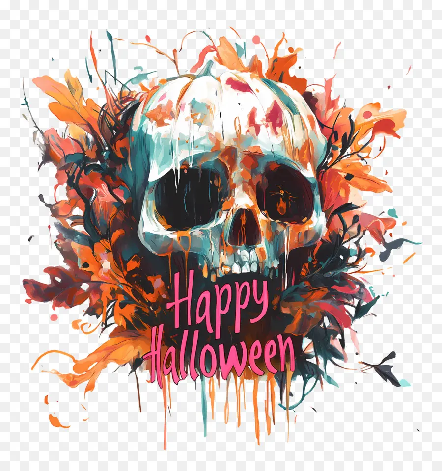 Joyeux Halloween，Crâne PNG