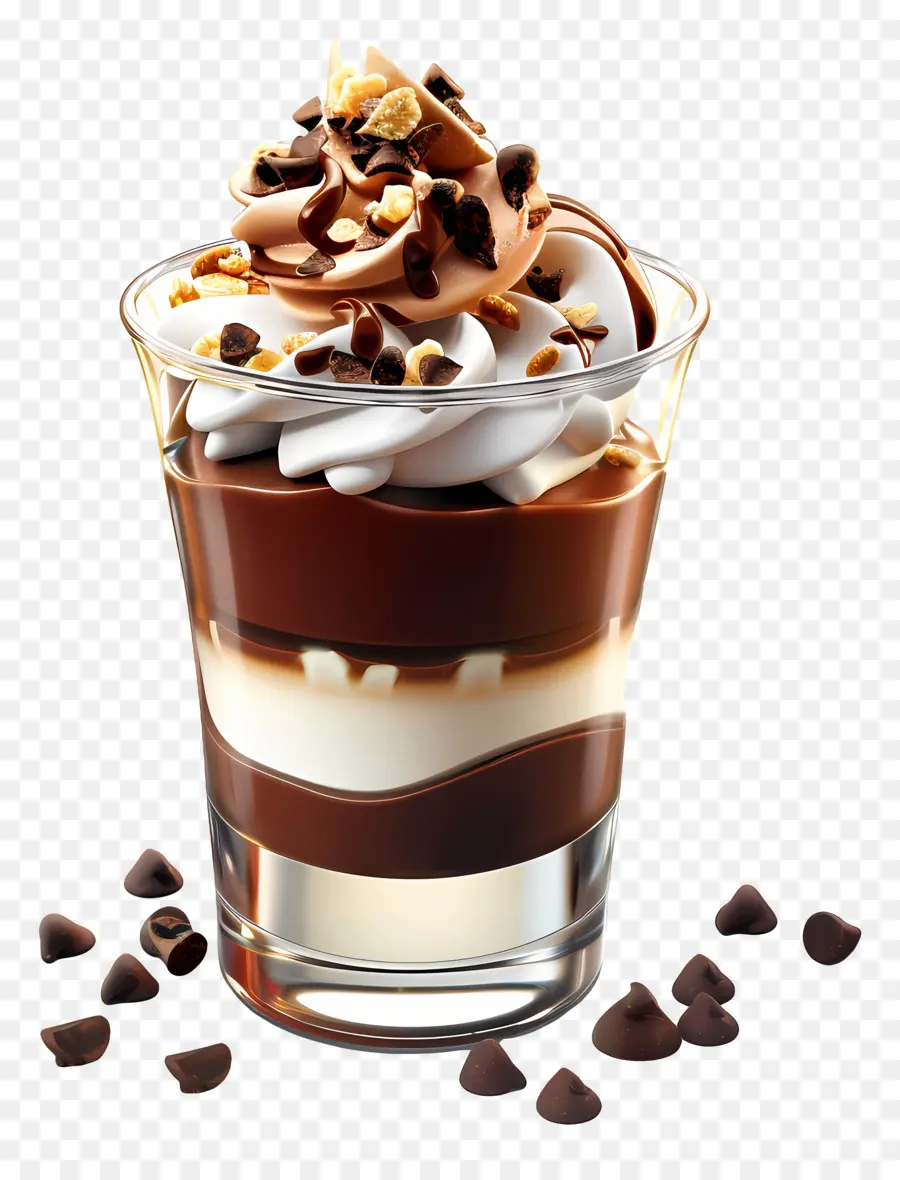 Parfait Au Chocolat，Milk Shake Au Chocolat PNG