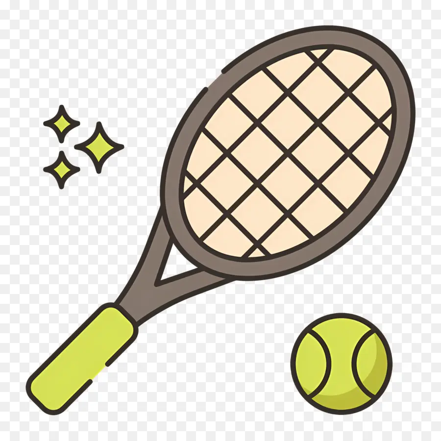 Raquette De Tennis，Raquette Et Balle De Tennis PNG