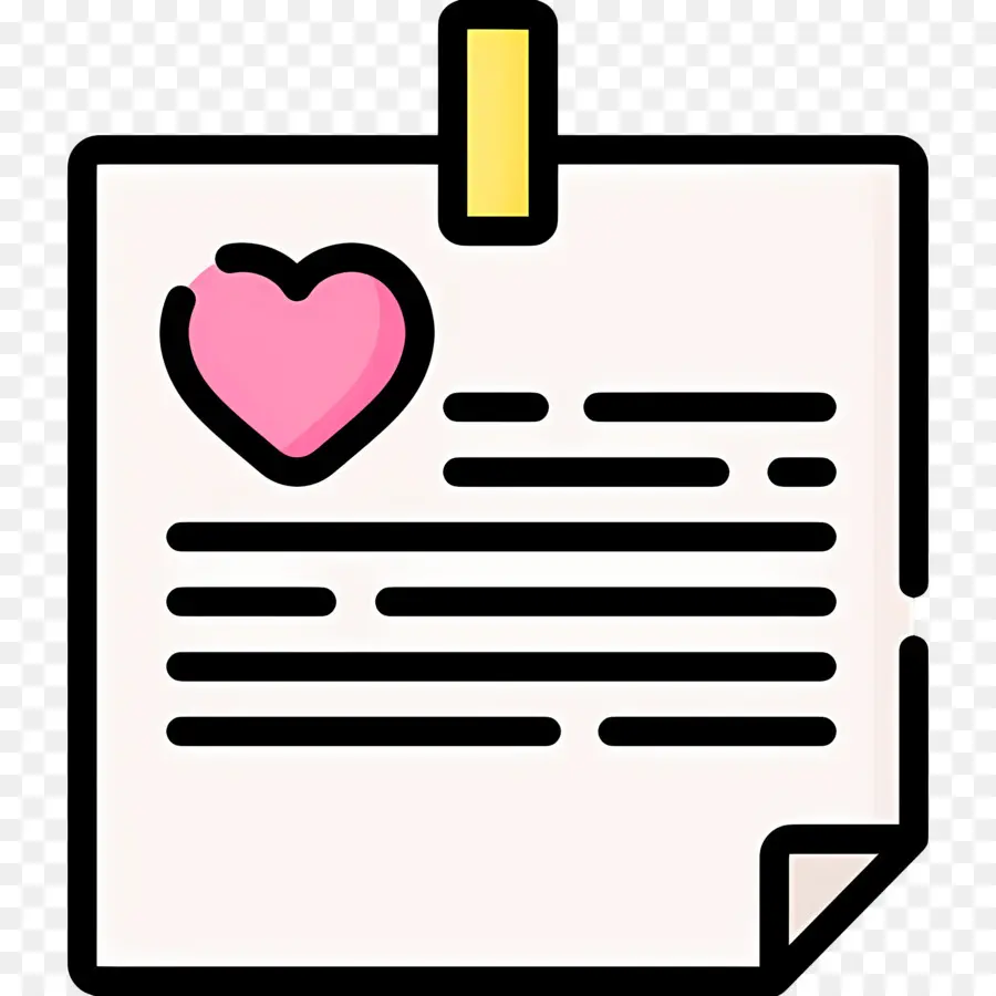 Notes Autocollantes，Lettre D'amour PNG