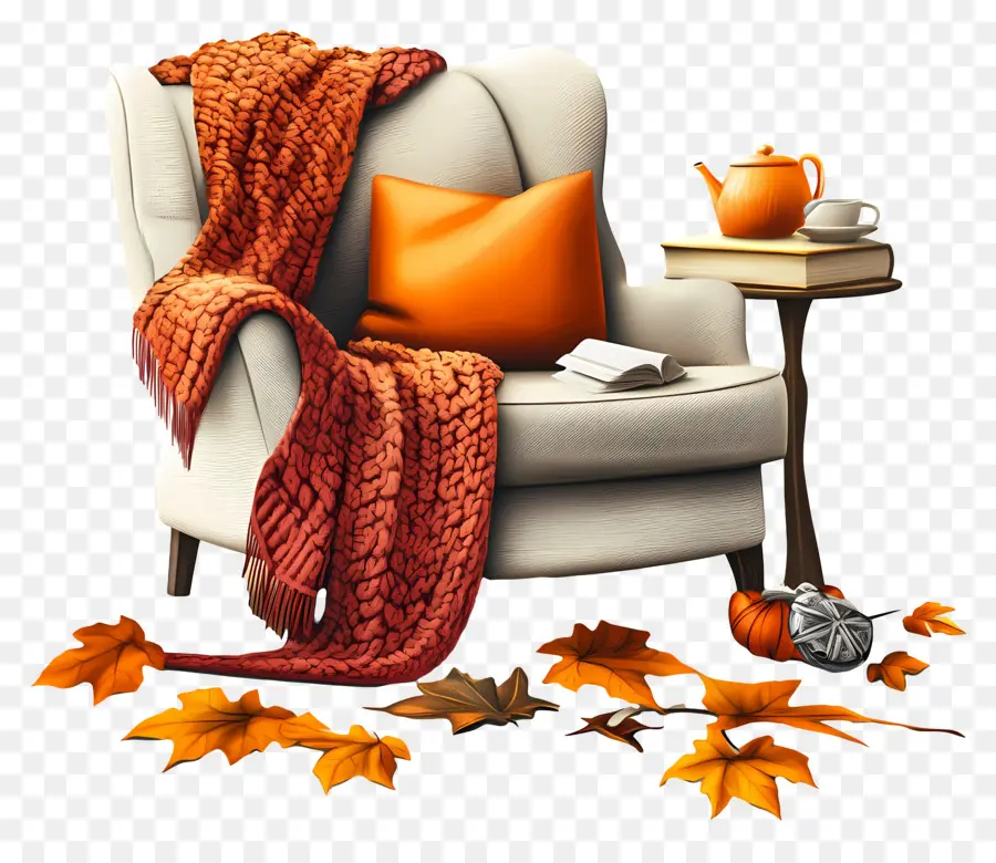 Automne Douillet，Chaise Confortable PNG