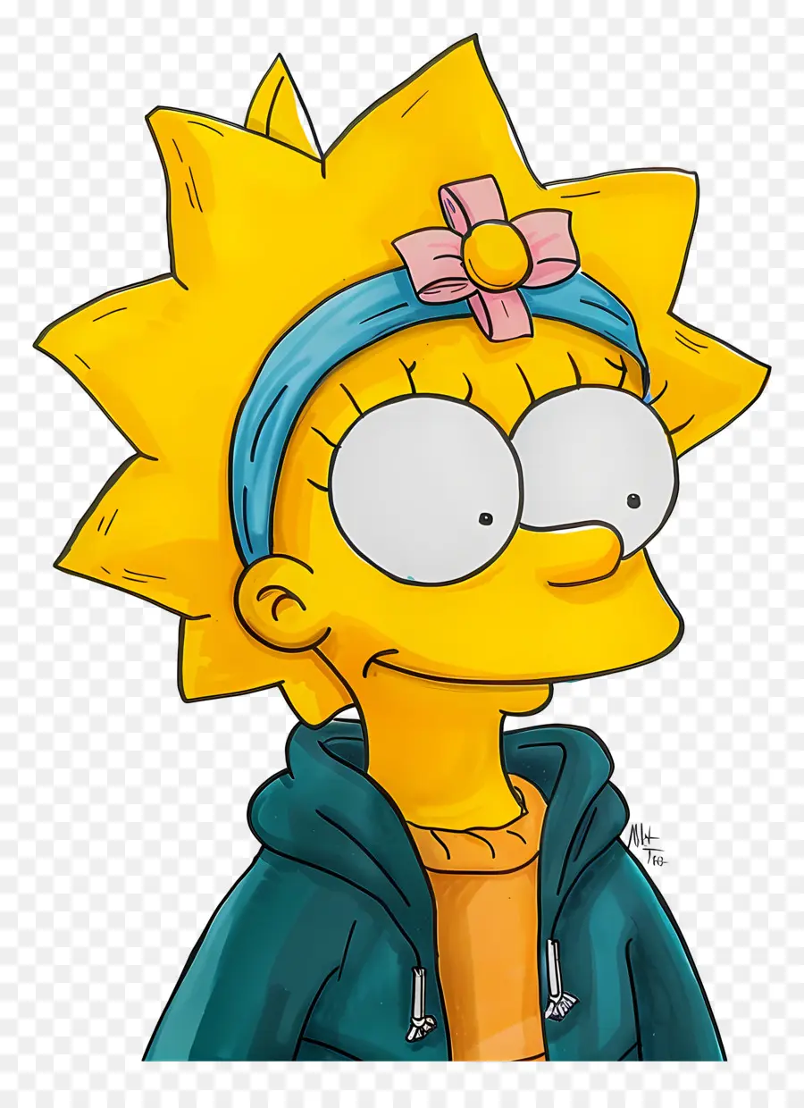 Maggie Simpson，Fille De Dessin Animé PNG