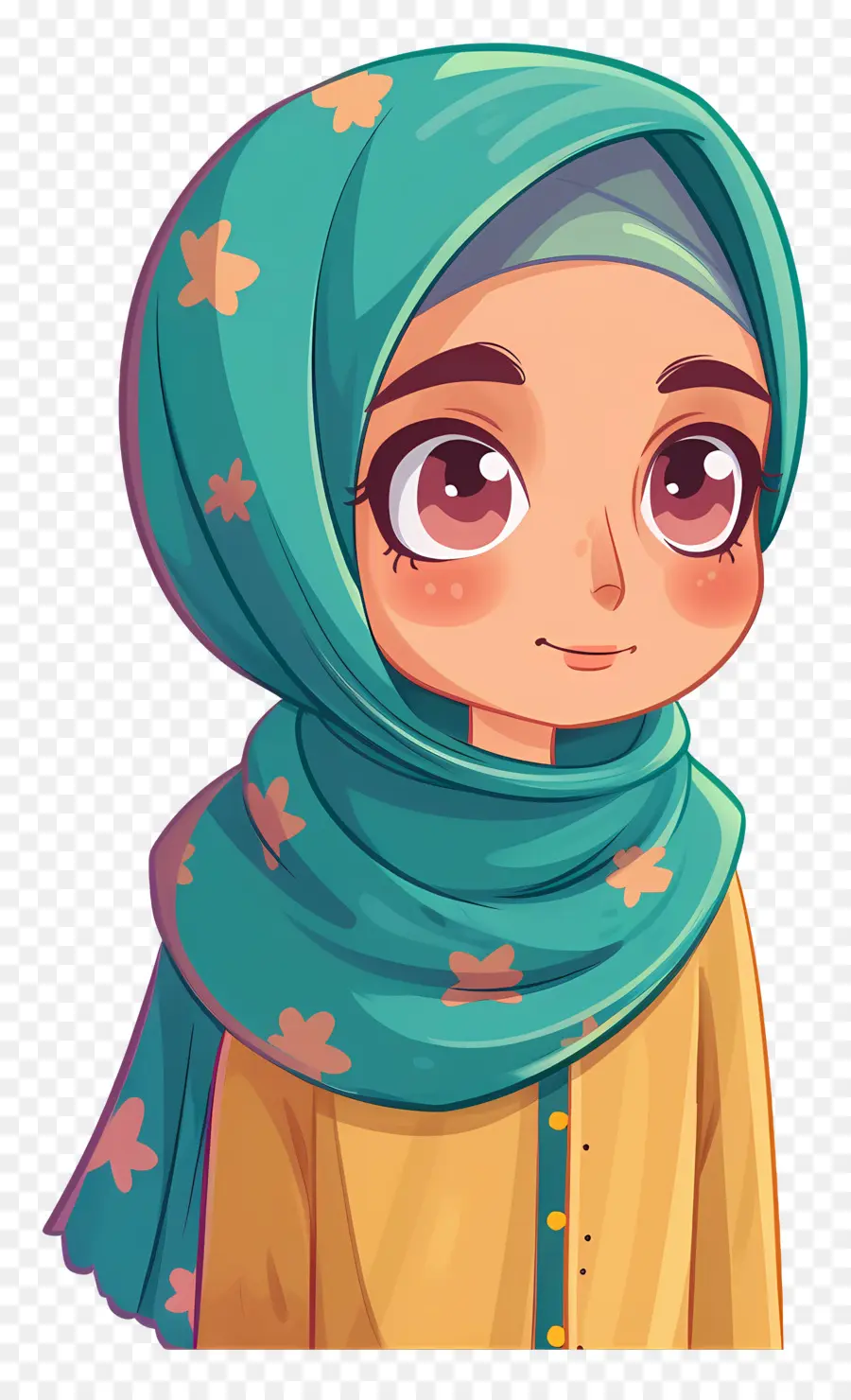 Fille De Dessin Animé Hijab，Fille PNG