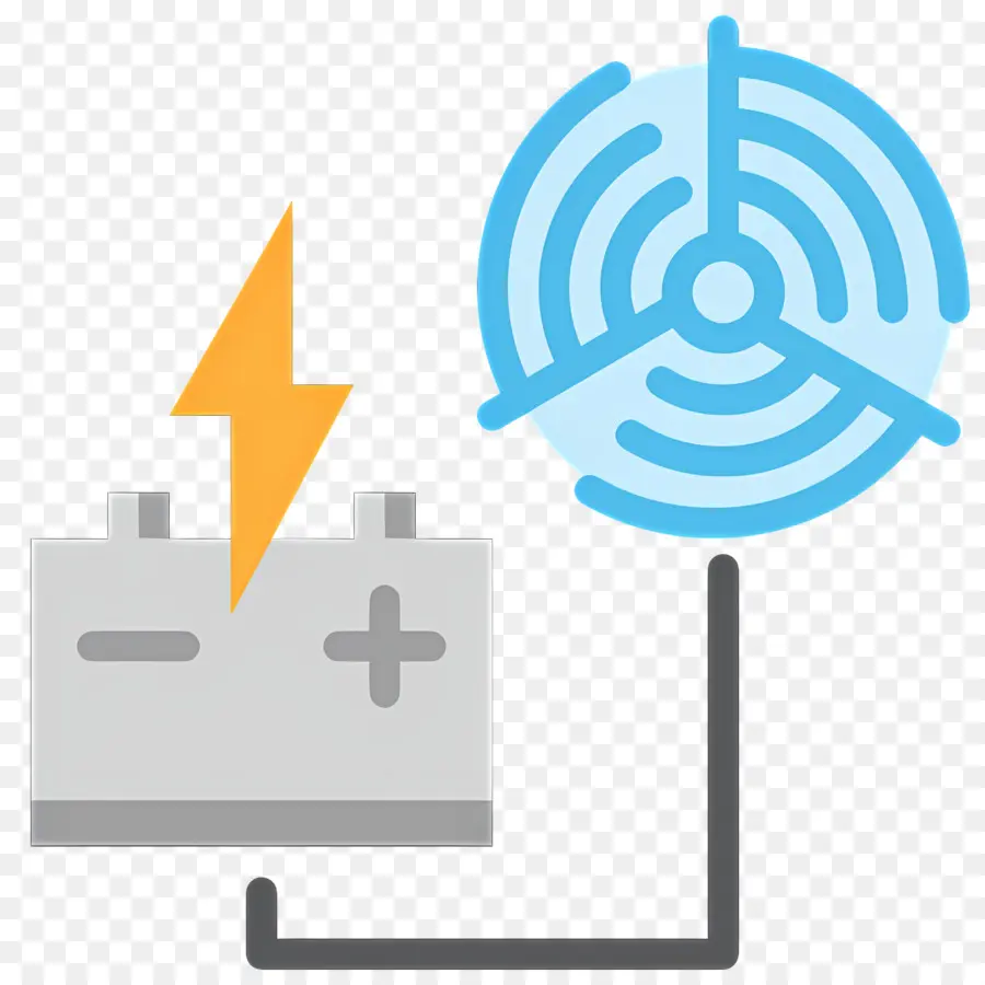 Centrales éoliennes，Batterie Et Ventilateur PNG