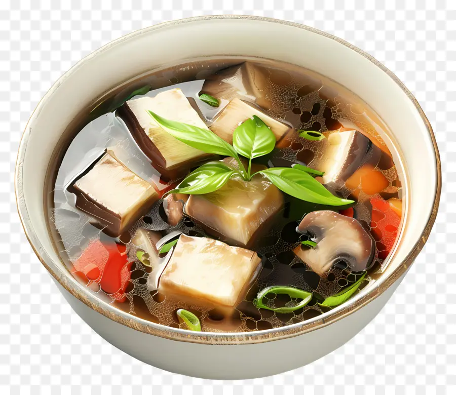 Soupe Miso，Soupe Au Tofu PNG