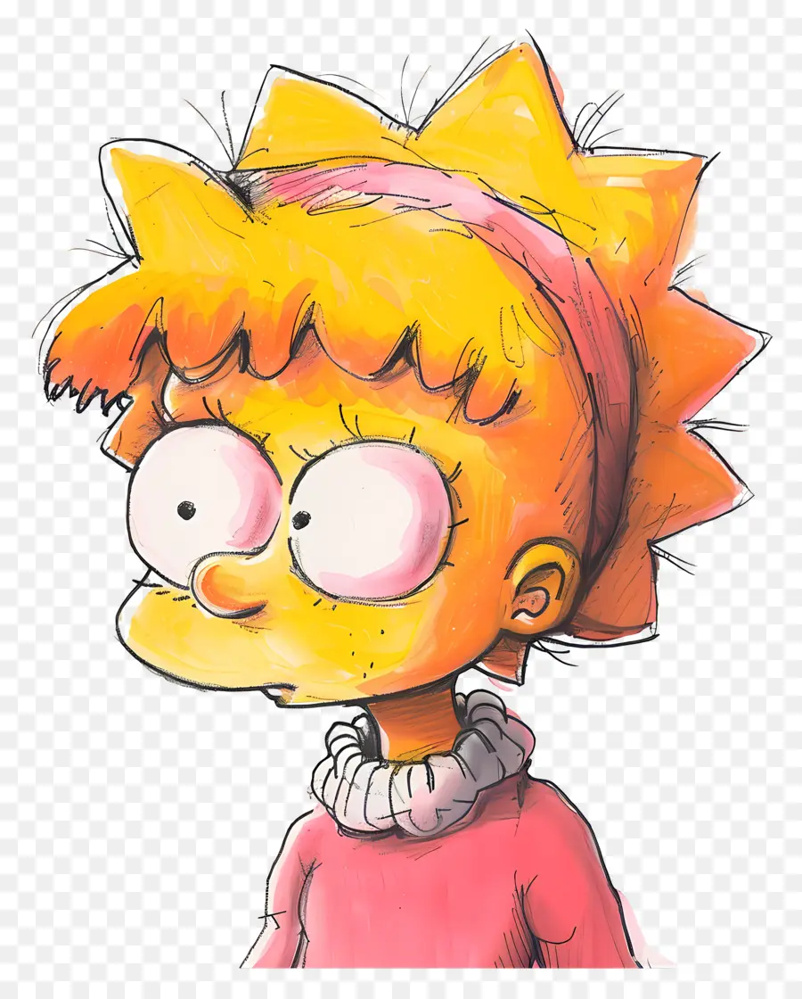 Maggie Simpson，Fille De Dessin Animé Jaune PNG