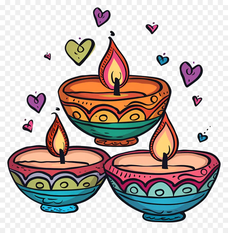 Diwali，Bougies PNG