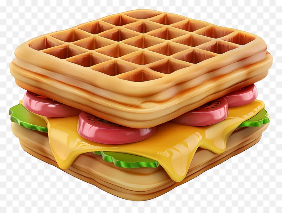 Sandwich Aux Gaufres，Gaufre PNG