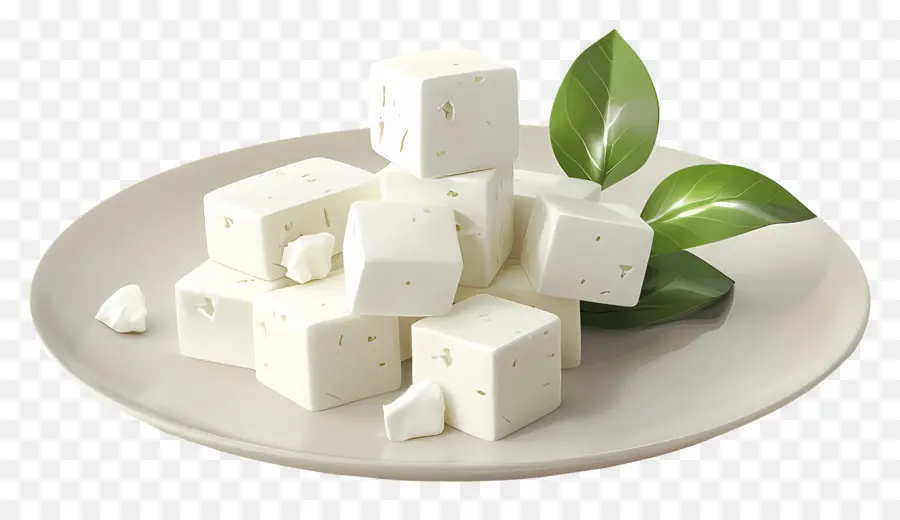 Fromage Fêta，Cubes De Fromage Blanc PNG