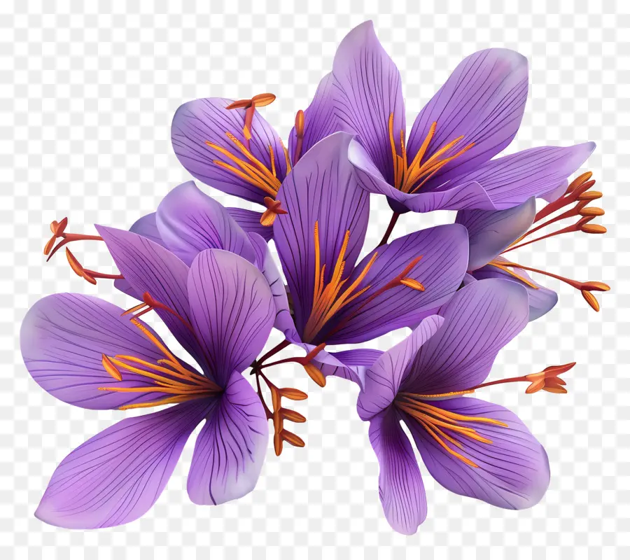 Fleurs De Safran，Fleurs Violettes PNG