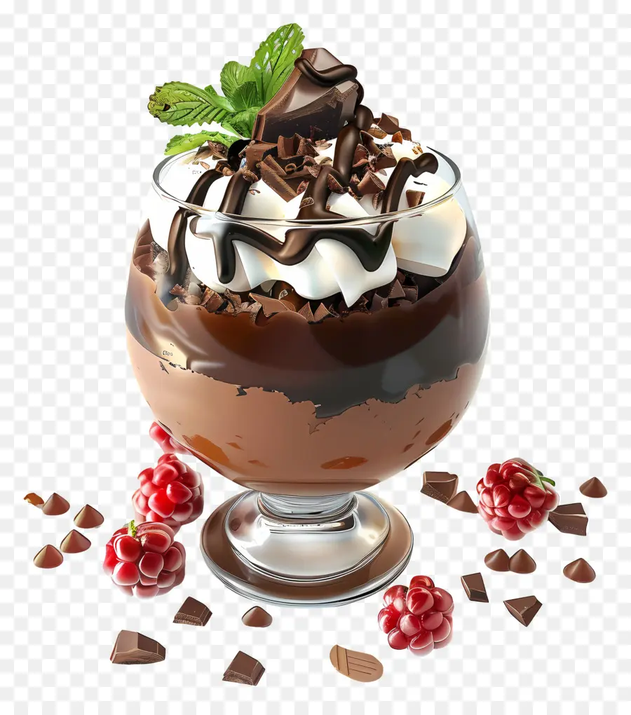 Parfait Au Chocolat，Dessert Au Chocolat PNG