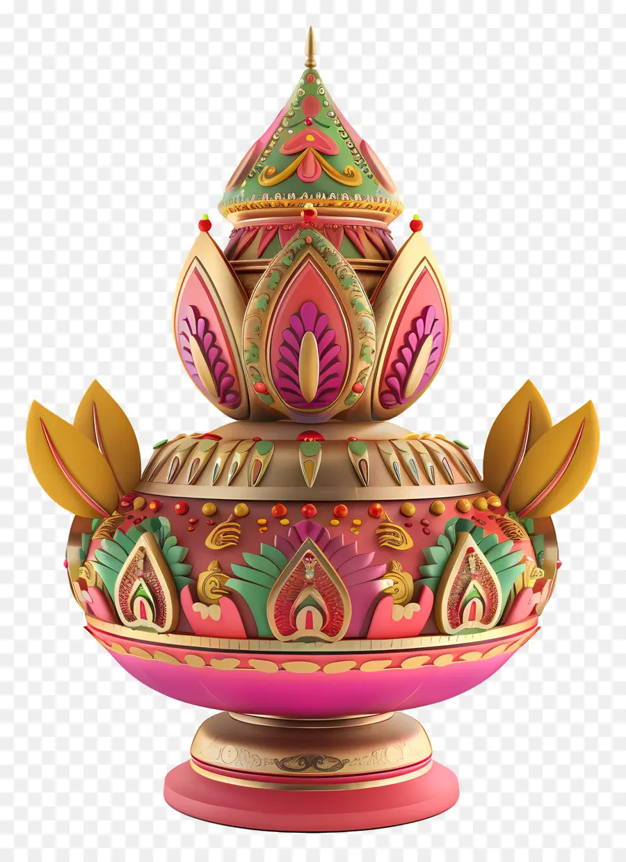 Puja Kalash，Pot Décoratif PNG