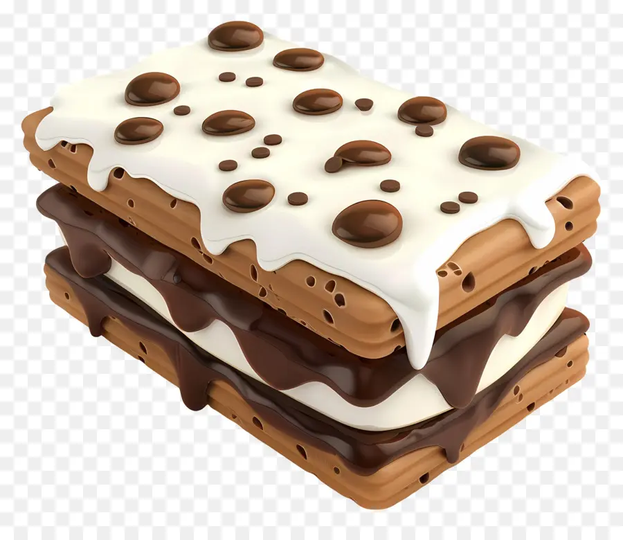 Sandwich à La Crème Glacée，Pâtisserie Au Chocolat PNG