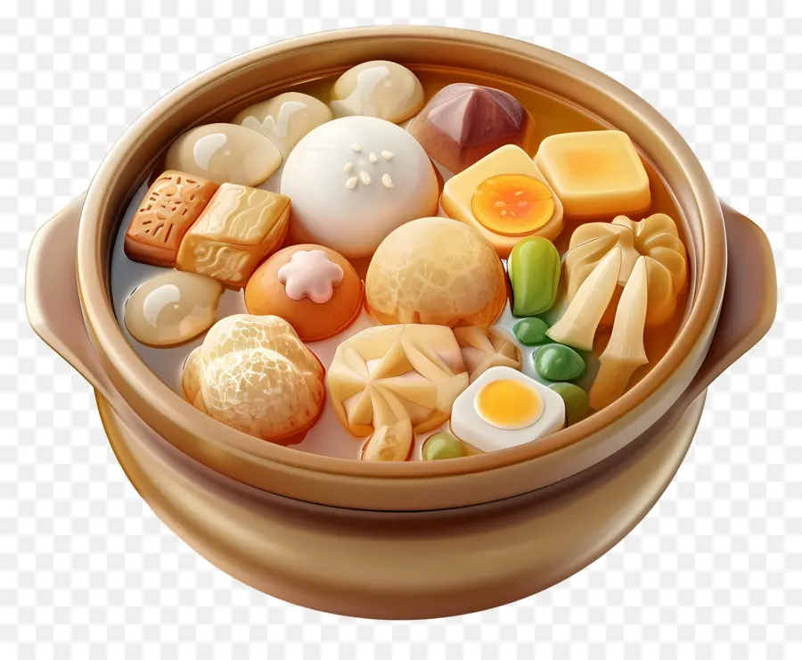 Soupe Oden，Nourriture En Pot PNG