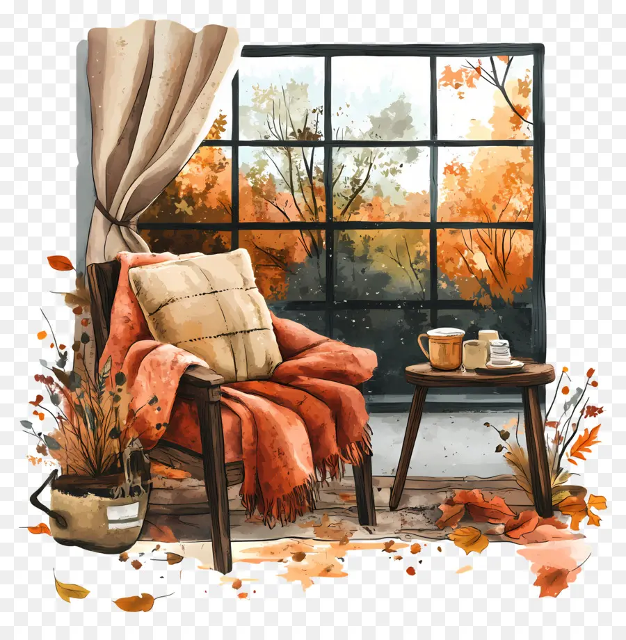 Automne Douillet，Chambre Confortable PNG