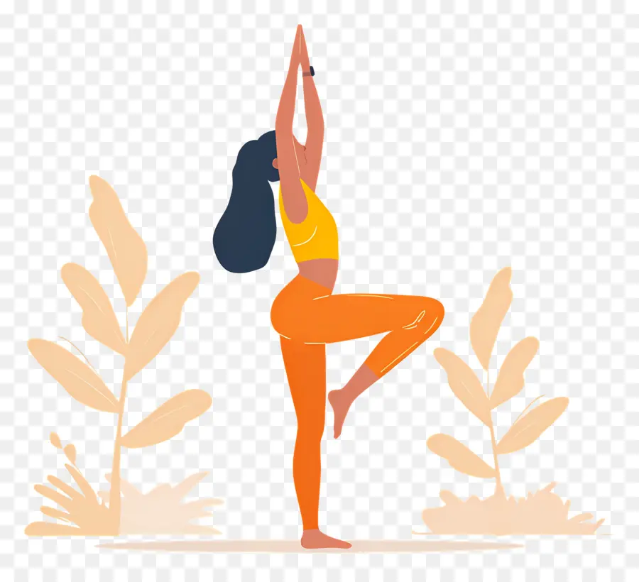 Fille Faisant Du Yoga，Pose De Yoga PNG