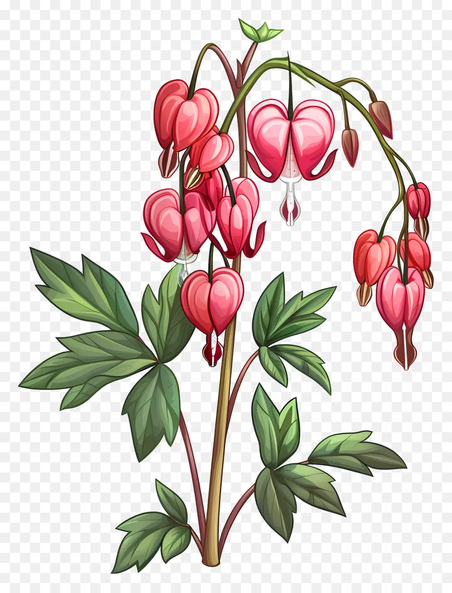 Fleurs De Coeur Saignant，Fleurs PNG