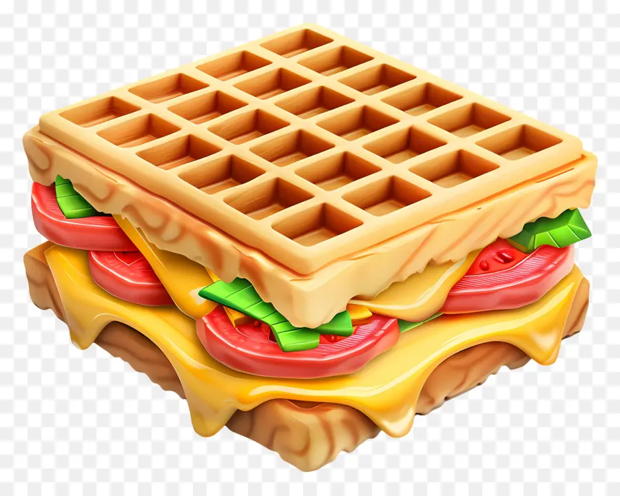 Sandwich Aux Gaufres，Gaufre PNG