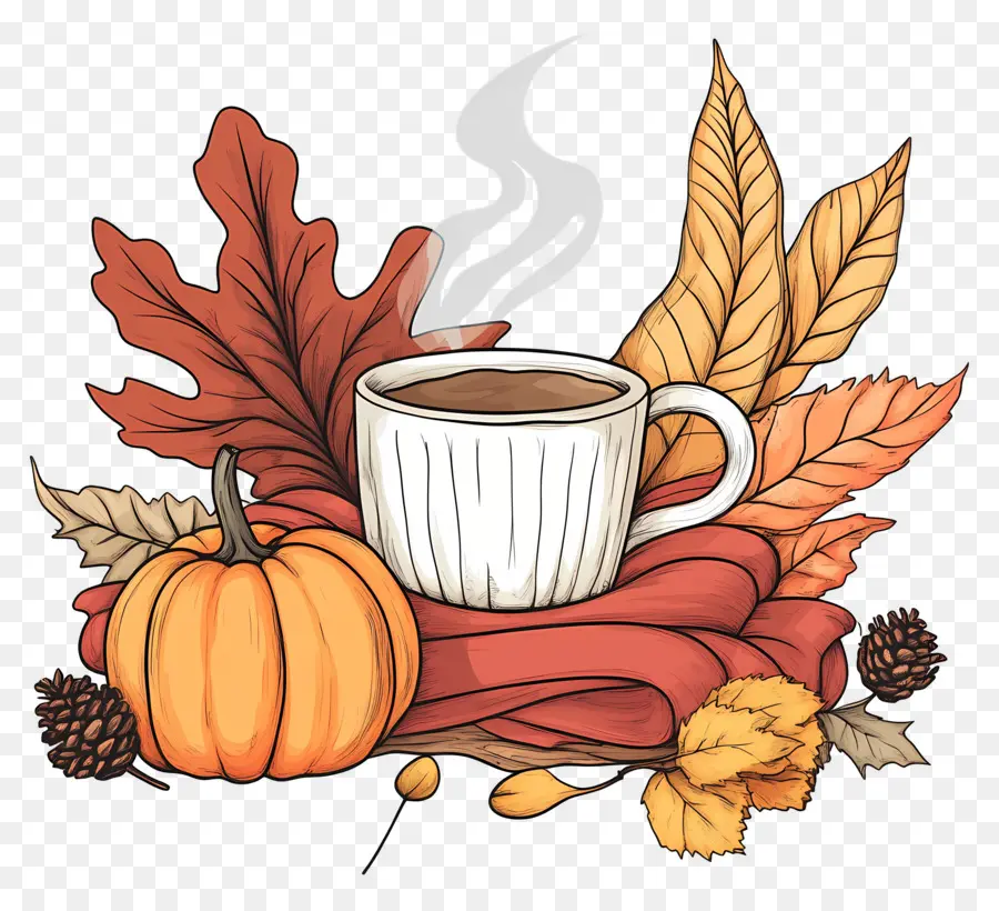 Automne Douillet，Café D'automne PNG