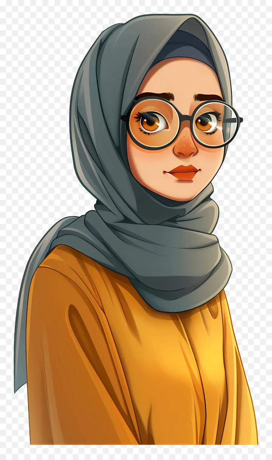 Fille De Dessin Animé Hijab，Fille Avec Hijab PNG