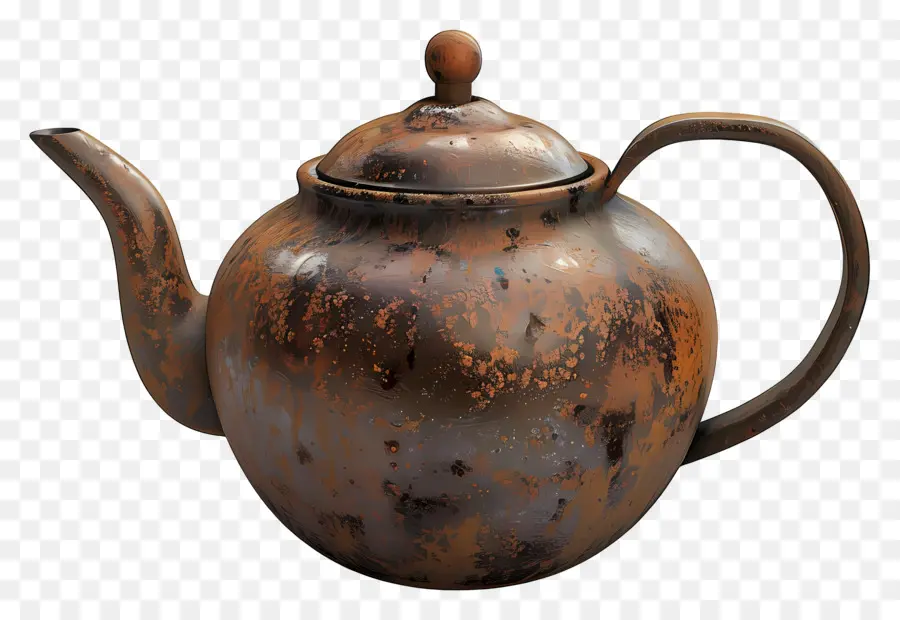 Théière Ancienne，Théière Rouillée PNG