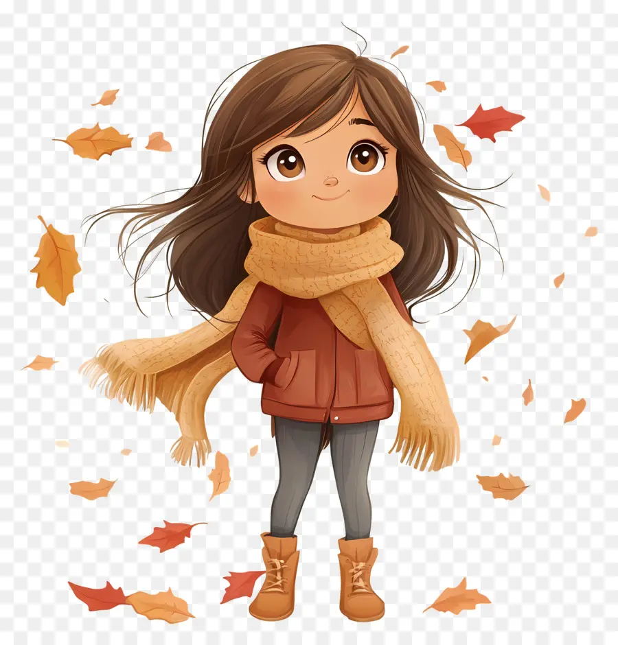 Fille D'automne，Fille PNG