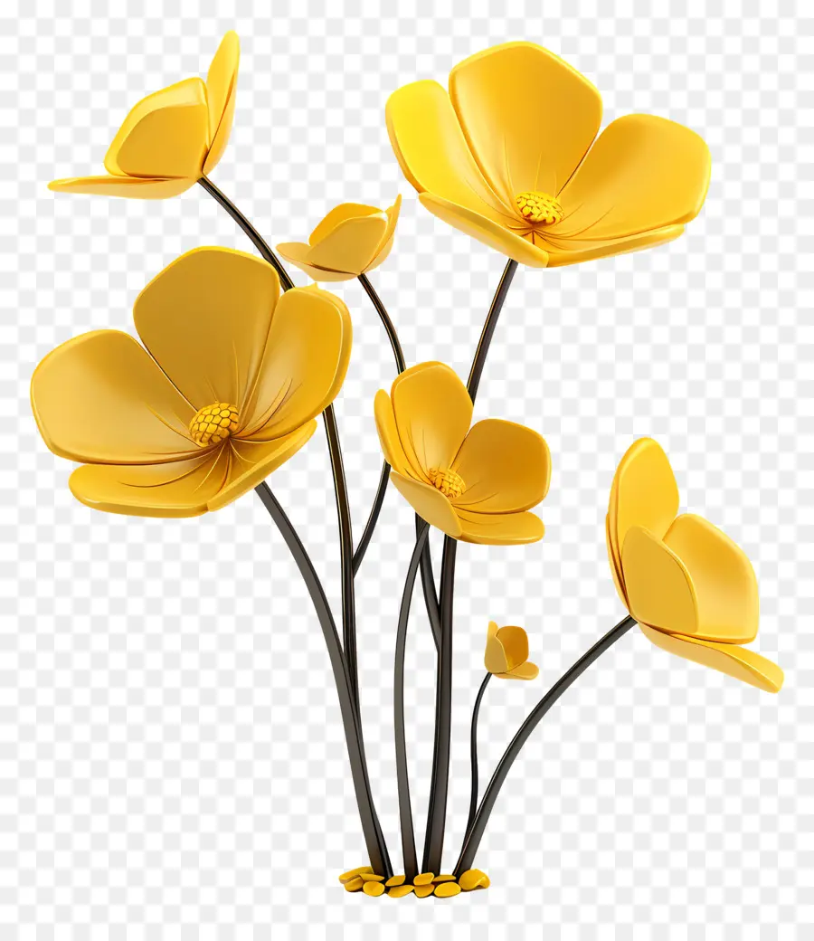 Fleurs Jaunes，Fleurir PNG