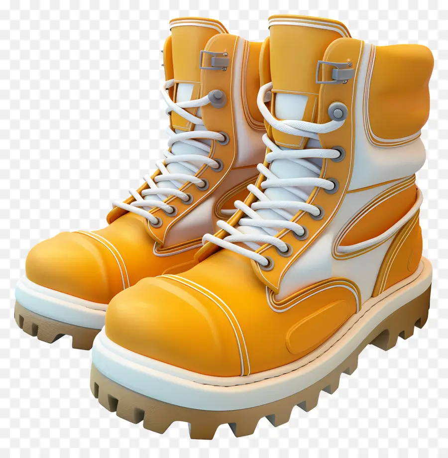 Bottes，Bottes De Randonnée Orange PNG