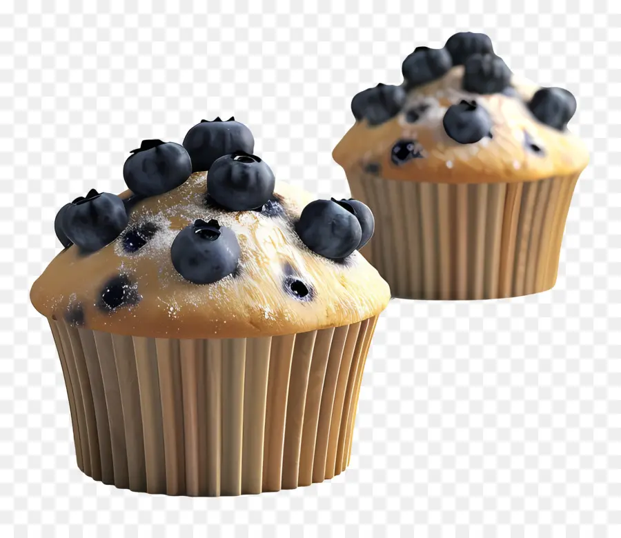 Muffins Aux Bleuets，Cuit PNG