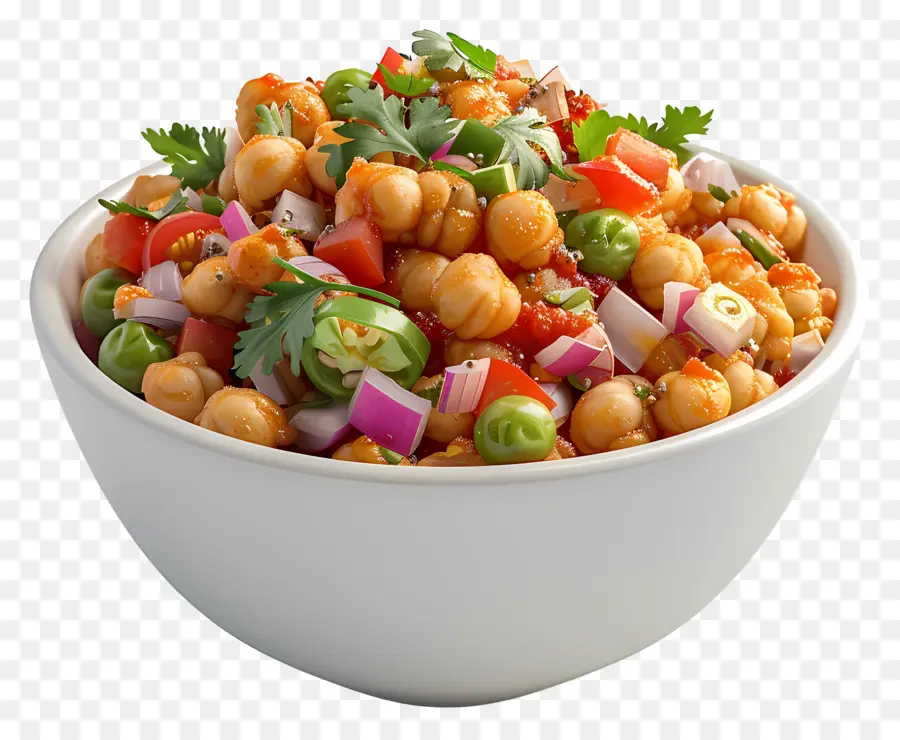 Bol De Chaat Chana，Salade De Pois Chiches PNG