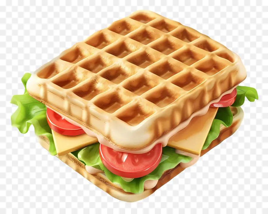 Sandwich Aux Gaufres，Gaufre PNG