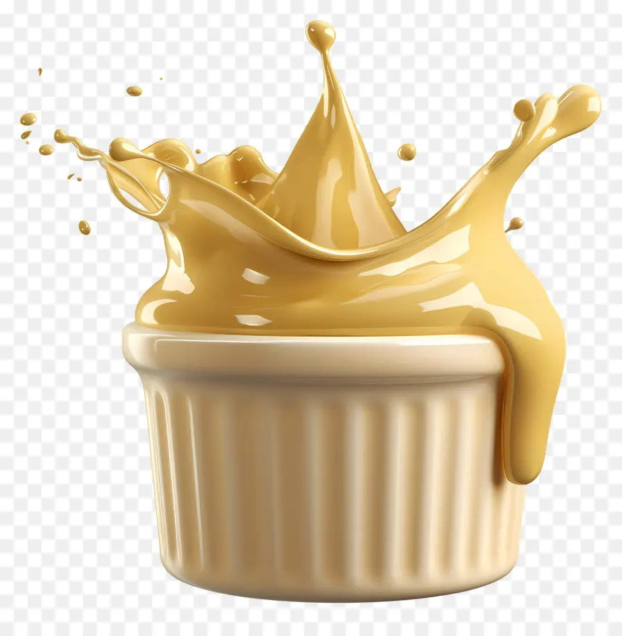 Lait Concentré，Éclaboussure De Caramel PNG