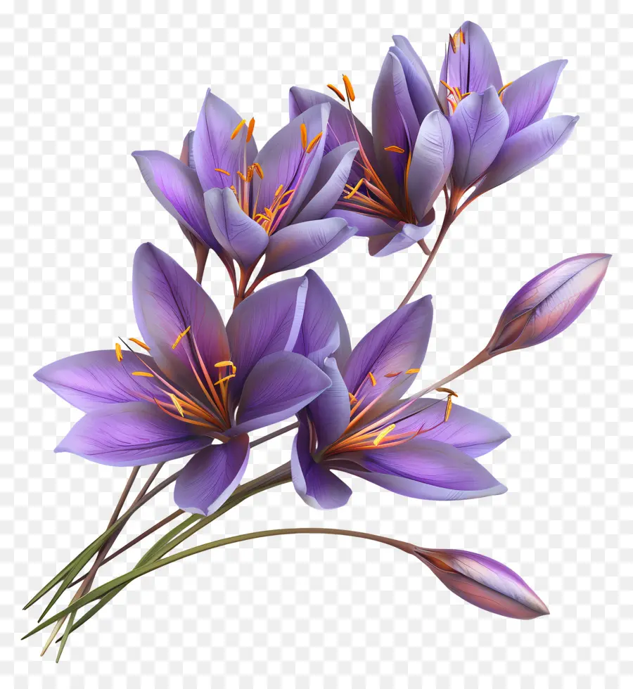 Fleurs De Safran，Fleurs Violettes PNG