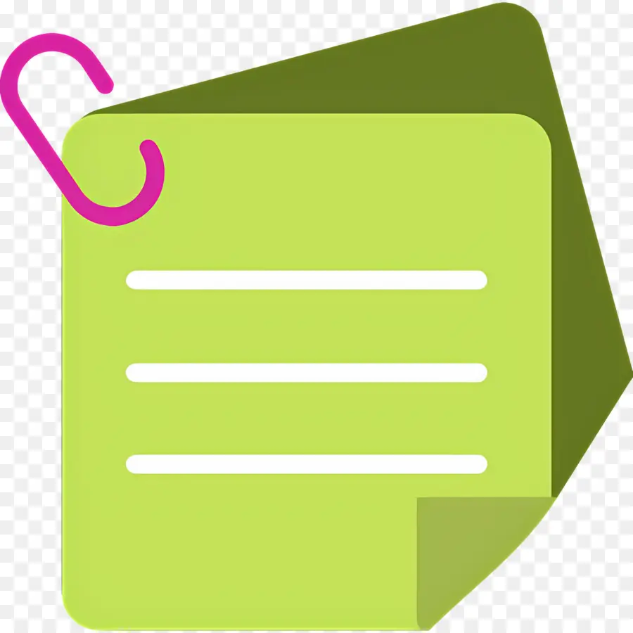 Notes Autocollantes，Note Collante Verte PNG