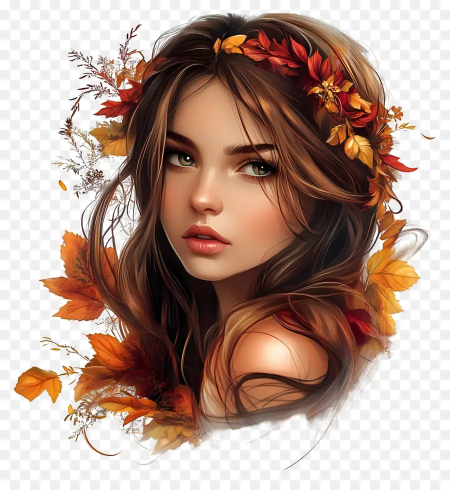 Fille D'automne，Femme D'automne PNG