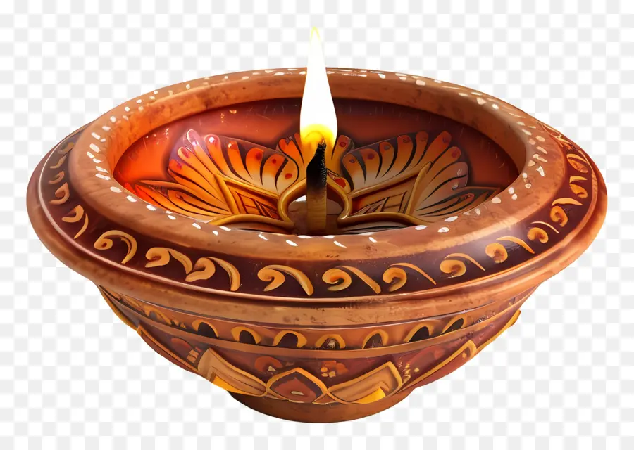 Diwali Diya，Lampe Décorative PNG